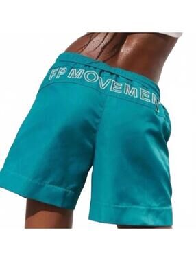 FREE PEOPLE Look Back At It shorts in Teal Size M # 972